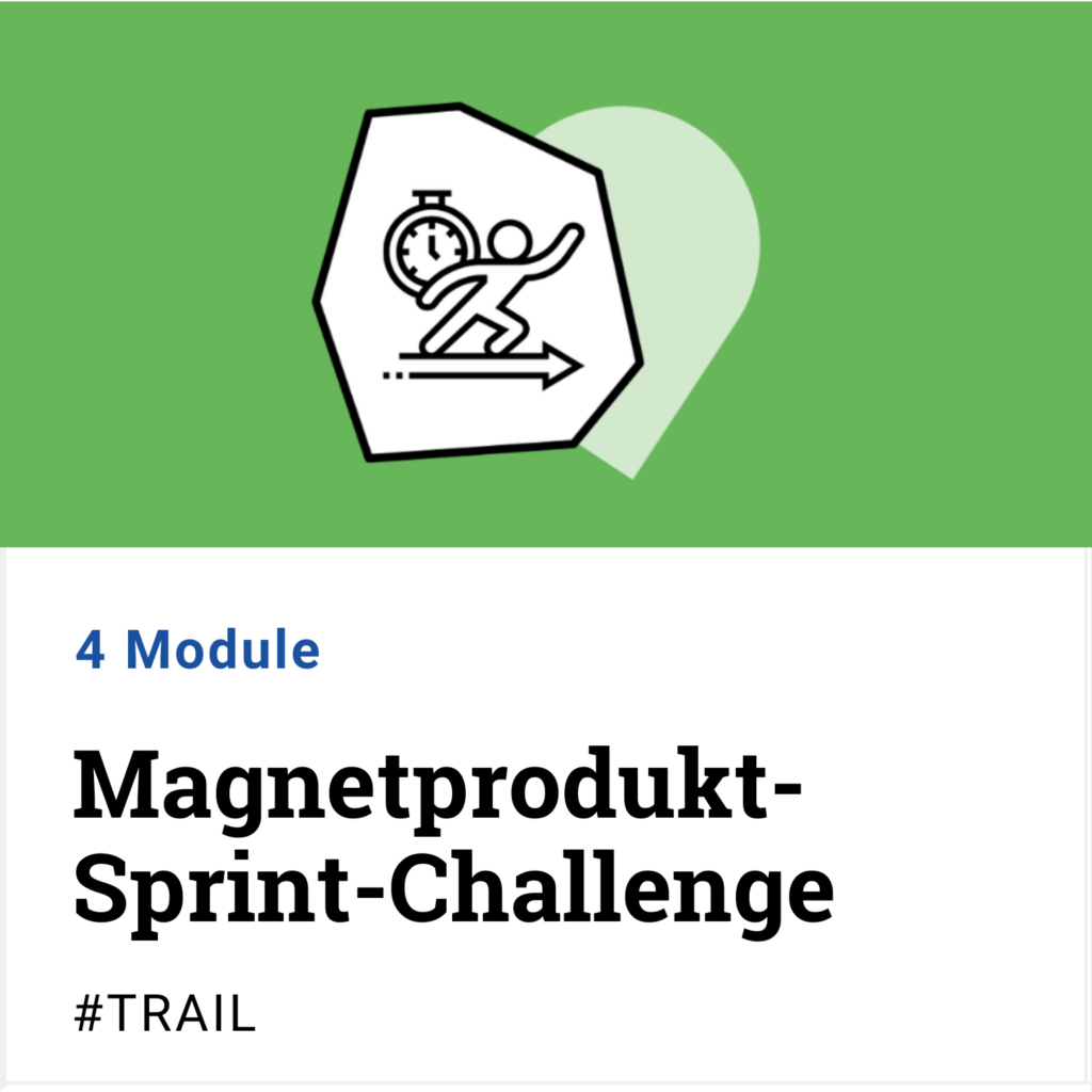 4 Module beim Trail Magnetprodukt-Sprint-Challenge